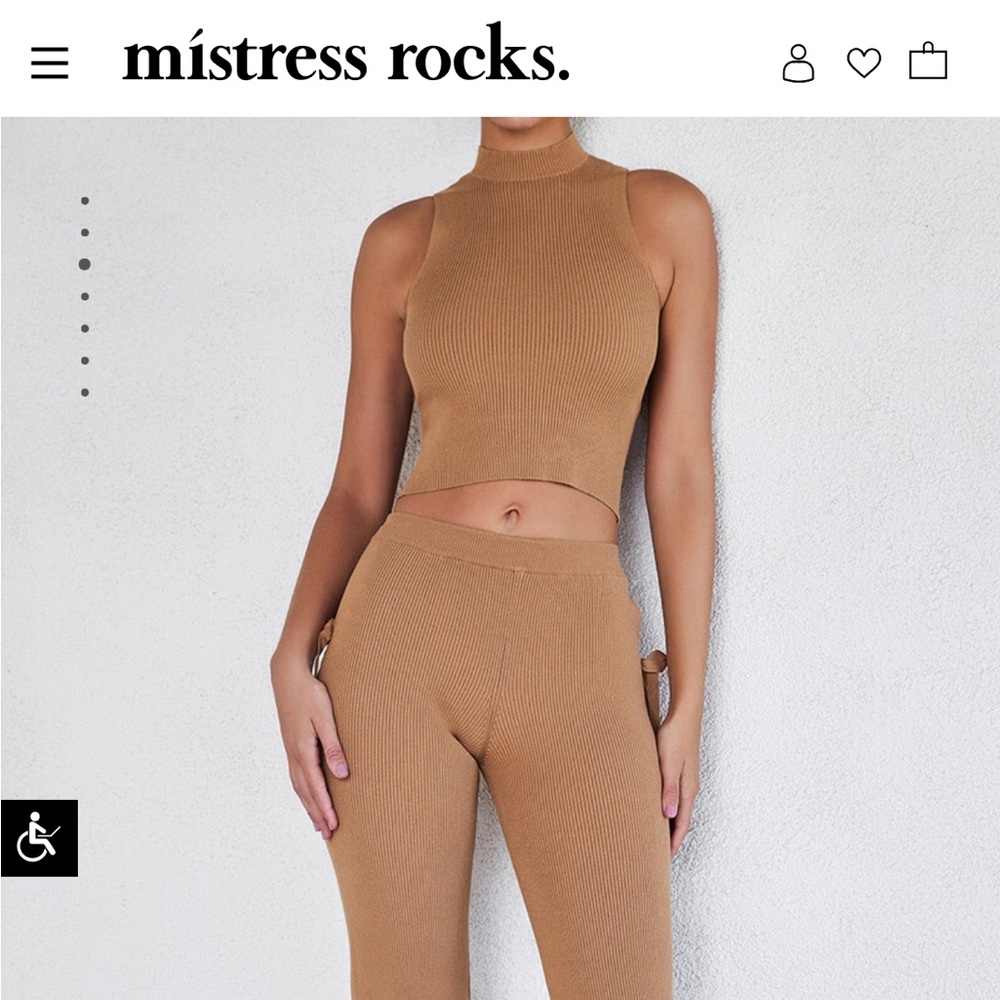 Mistress Rocks / House of CB Camel Ribbed Top NWT